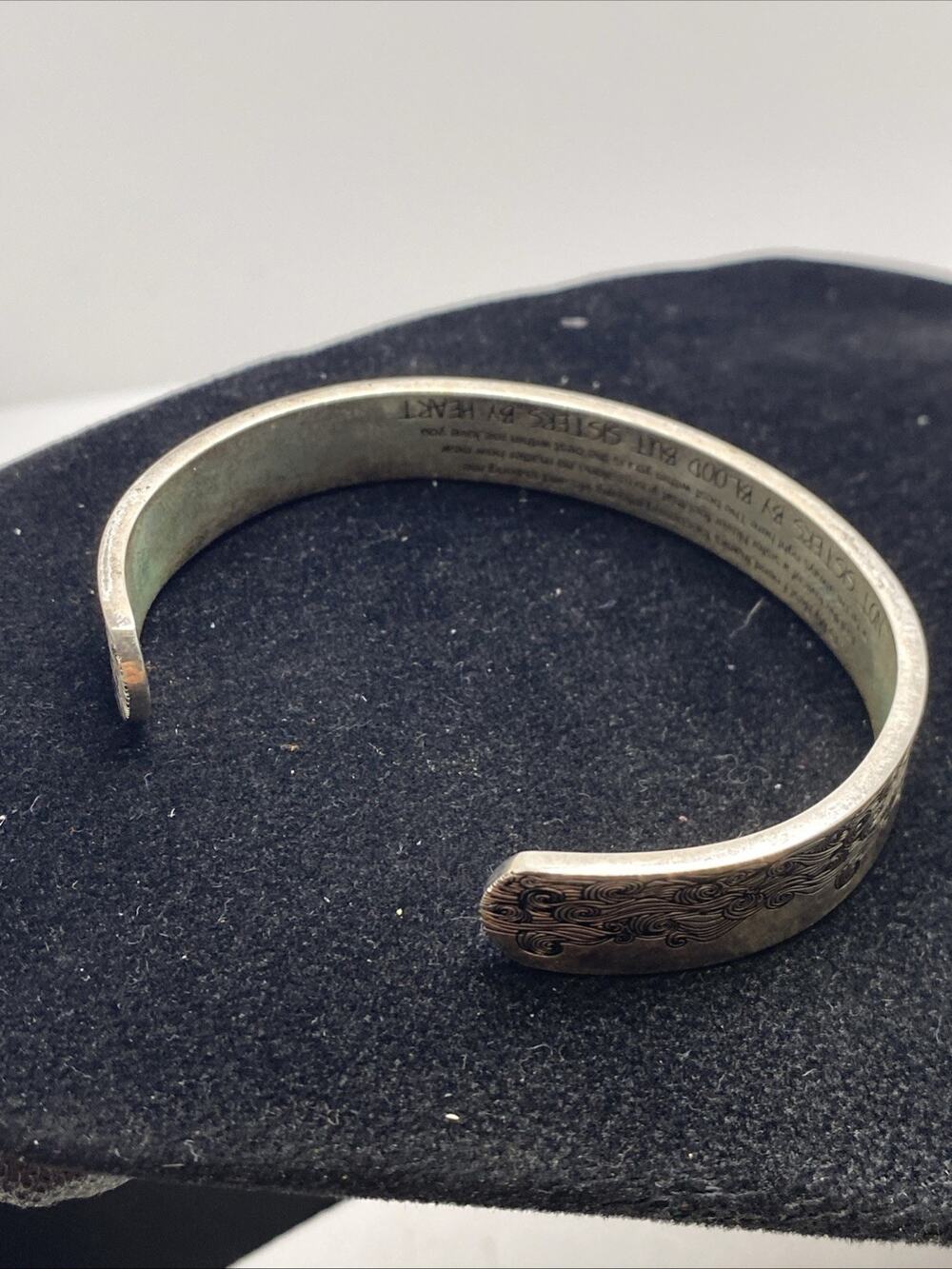 Gift For Sister Silver Cuff Bangle
